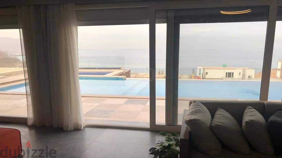 The nearest receipt is in Ain Sokhna, with a distinctive sea view, chalet 73 m in comfortable installments 1