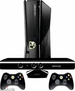 Xbox 360 with 2 controllers and Kinnect and 9 games