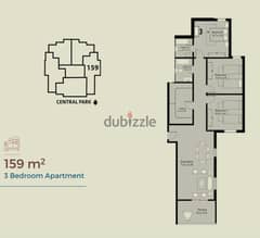شقة 3 غرف double view بمقدم 15% قسط لـ 10 سنين في نايل بوليفارد التجمع