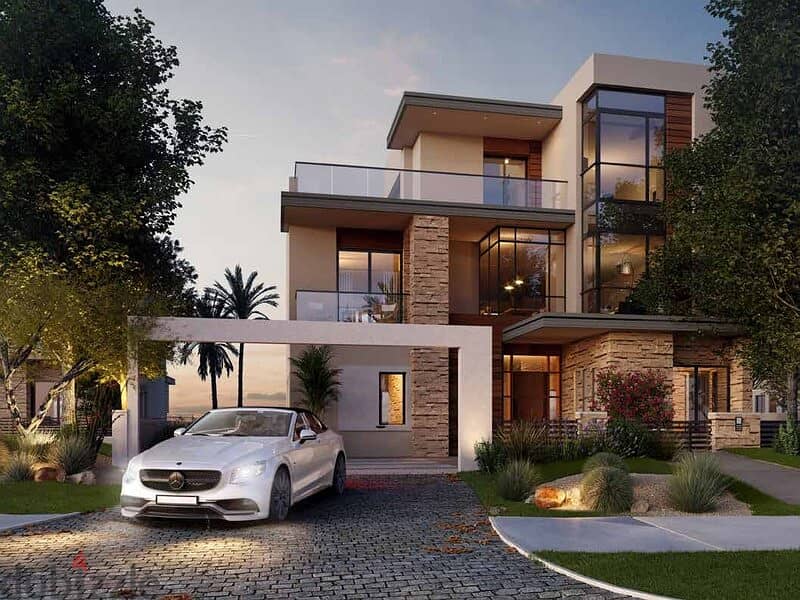 standalone villa for sale in sodic the estates sheikh Zayed fully finished front view down payment 5% & installments 8 years front of sphinx air port. 10