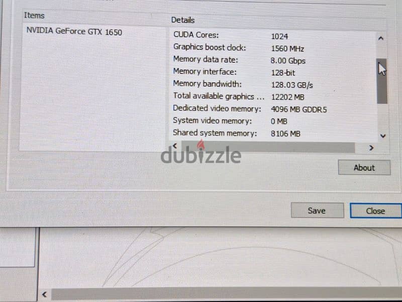 لابتوب Dell G3 Gaming  Core i7 GTX 1650 4