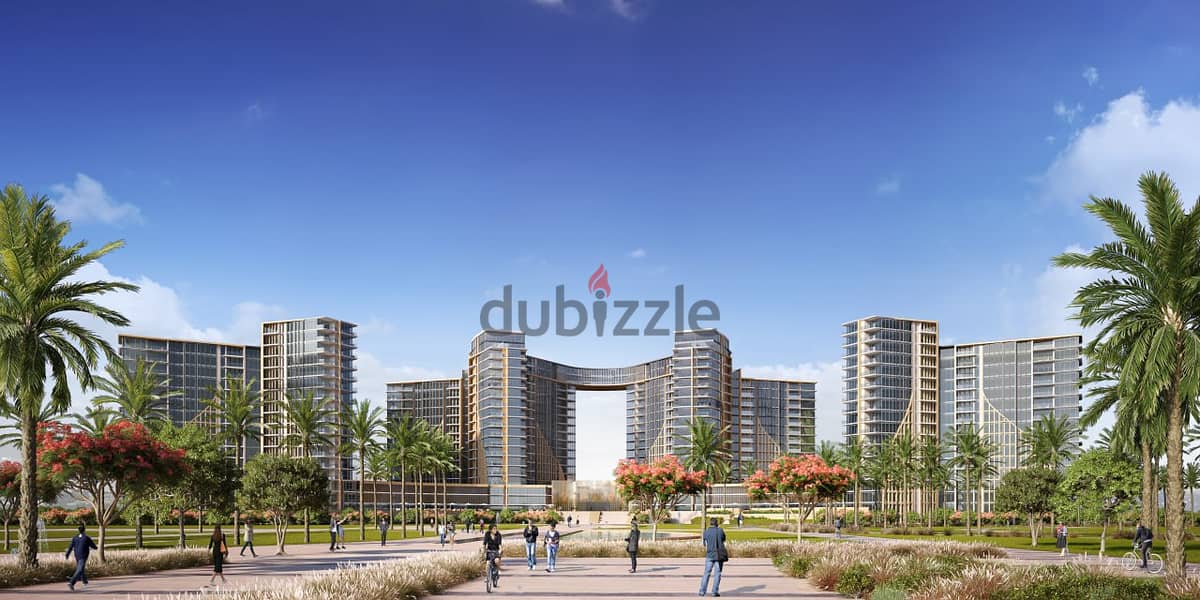 apartment 110 meters view landscape Fully finished + air conditioners + kitchen in Al Sheikh Zayed Ora Zed West  Delivery  2026 5