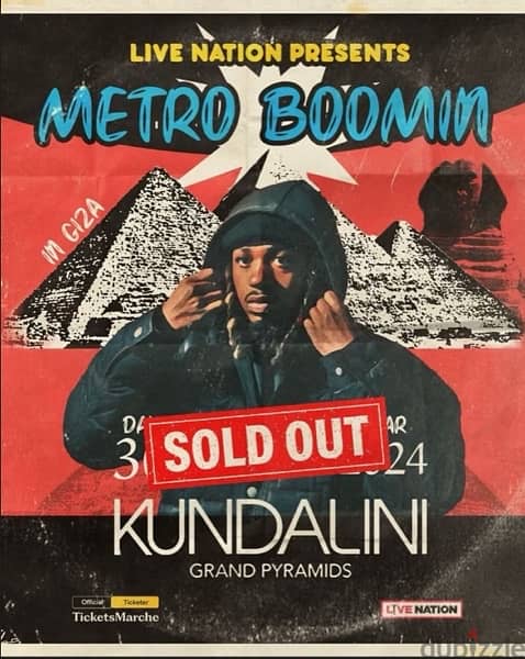 Metro Boomin’ 30th April Concert Tickets GA 0