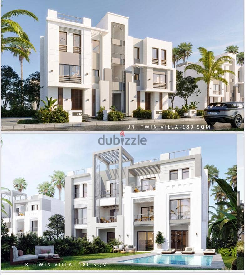 Ground duplex with garden, 180m, Fully finished, super lux, with private garden 120m, Gaia  Ras El Hekma by Al Ahly Sabbour, The project is liveable 4