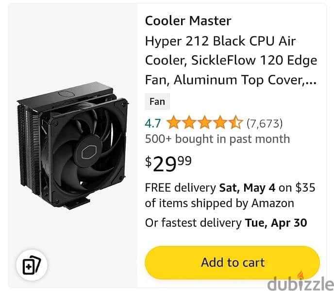 لقطةcooler Master Hyper 212 CPU Air Cooler Fan مبرد بروسيسور هايبر ٢١٢ 1