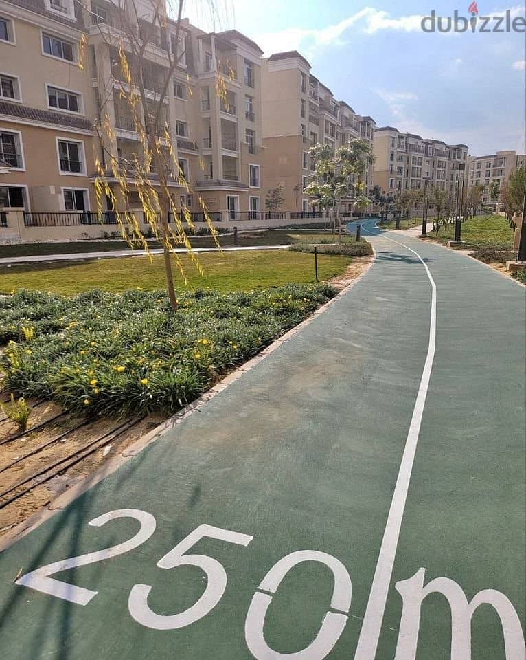 للبيع شقة ارضي بجاردن في كمبوند سراي مساحة 205متر بتقسيمة مميزة 2