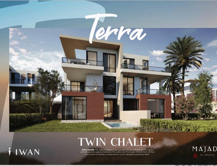 Twin chalet for sale - 125 M - Ain Sokhna - Majada El Galala Compound - Terra phase 1