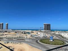 Corner Chalet Panoramic view El Alamein Towers, The Gate Tower and Marina 7 in the most distinguished building in Mazarine