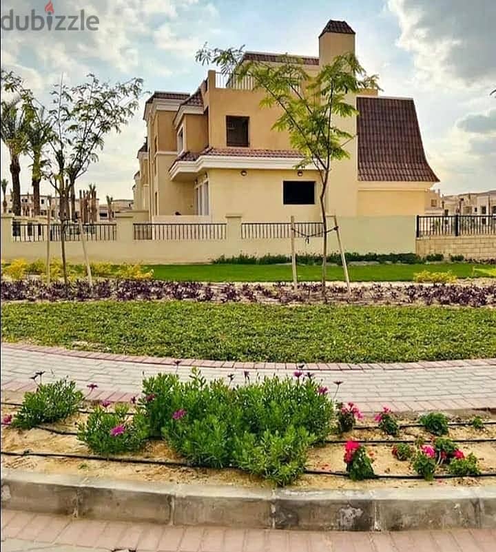 Standalone villa, 198 meters, directly on Suez Road, in Sarai Compound 1