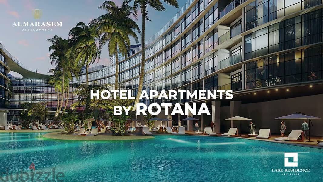 غرفة فندقية للبيع في Rotana Hotel كمبوند فيفث سكوير المراسم التجمع الخامس متشطب بالتكييفات تكملة أقساط حتى 2028 Fifth Square Compound Al Marasem Fifth 1