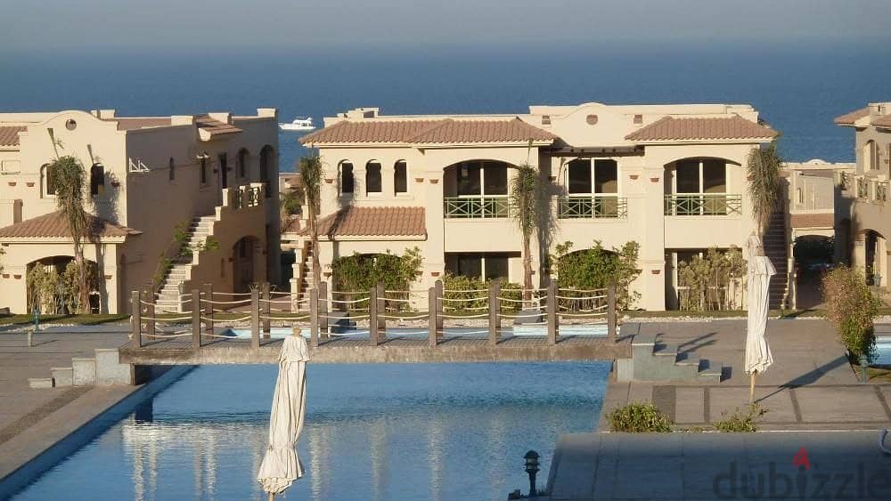 Distinctive chalet for sale in Ain Sokhna, La Vista Gardens, fully finished, directly on the sea, lavista ain sokhna 5
