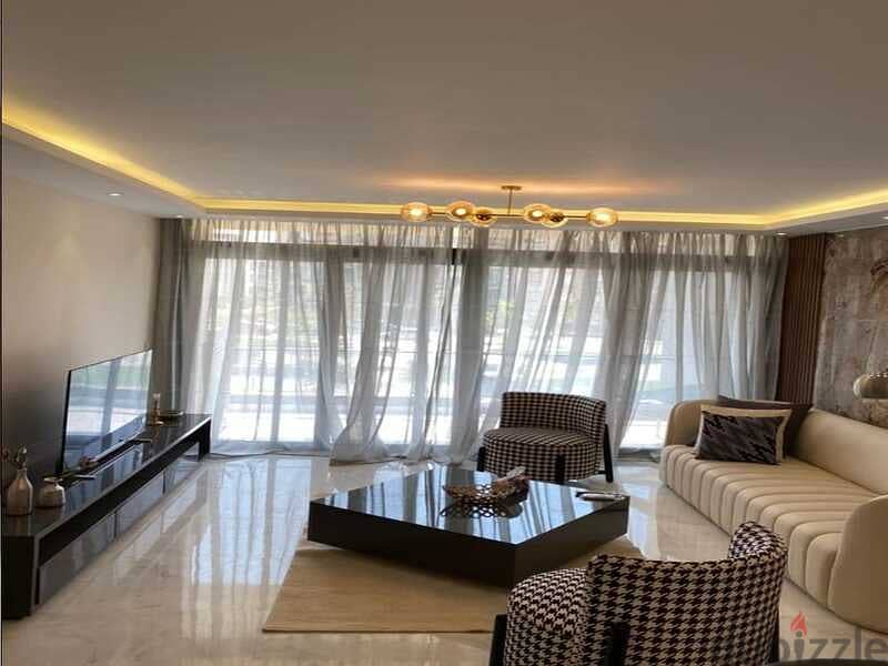 Apartment 122 sqm, finished, with a view garden, in the Fifth Settlement, Azad New Cairo, directly behind the American University 2