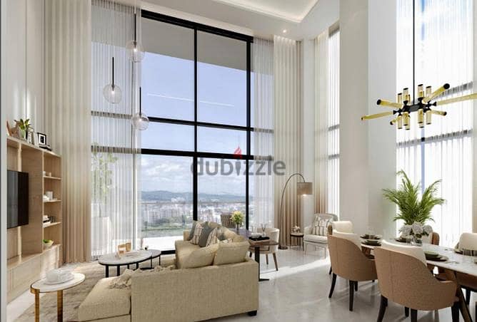 5-room duplex, fully finished, panoramic view, in Zed West Towers, Sheikh Zayed, on Dabaa Road 2