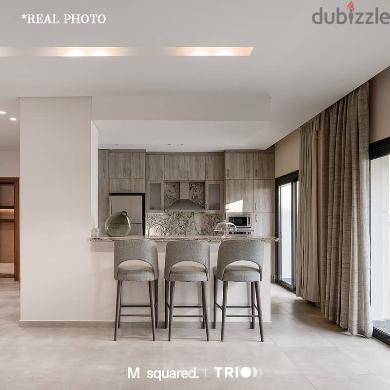 Duplex with garden in Golden Square, installments over 8 years from Trio, fully finished with Smart System for saleدوبلكس بجاردن بالـ Golden Square 4