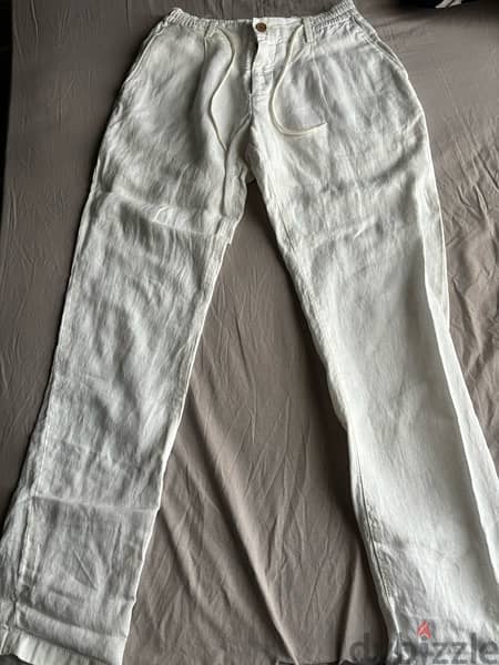 brand new concrete white linen pants size 40 1