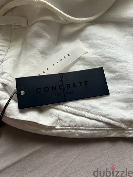 brand new concrete white linen pants size 40 3