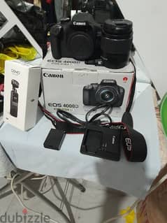 كاميرا Canon EOS 4000D بحالة الجديد وبكل مشتملاتها لم تستعمل الا قليل 0