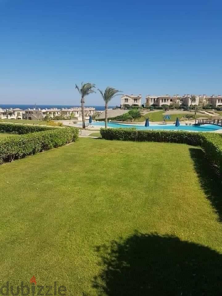 For sale, 150 sqm chalet (finished) + 50 sqm garden, open view, close to the sea, in Lavista, Ain Sokhna, in installments over the longest payment per 2