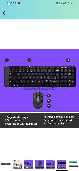 Logitech MK220 Wireless Keyboard And Mouse (English & Arabic Layout) 1