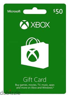 Xbox Live Gift Card - 50$ US