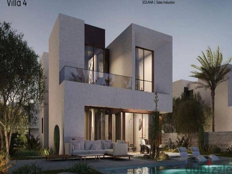 Villa with 10% down payment, finished, with air conditioning, by Naguib Sawiris, in Ora Companies, Solana Compound, Sheikh Zayed, Solana West, New Zay 4