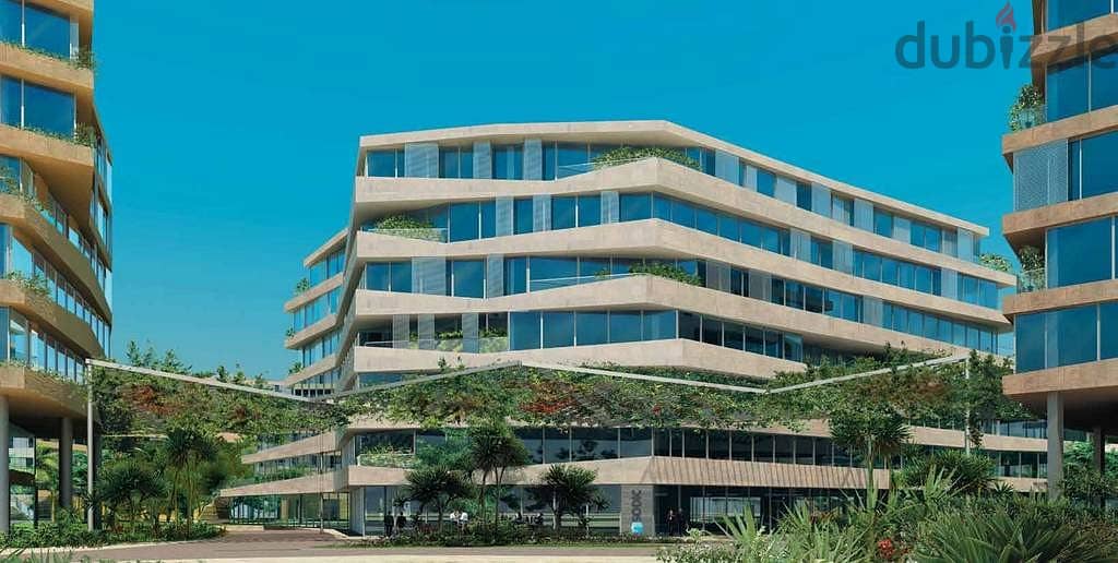 114 sqm office for sale, immediate receipt, fully finished, in Sheikh Zayed, near the Cairo-Alexandria Desert Road, The Polygon 7