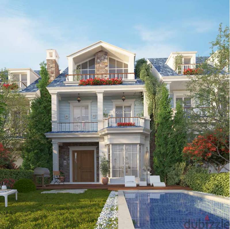 Greek Villa 356 m Fantastic On The Lagoon Directly In Mountain View Mostakbal Bamies Location Inside The Compound With Installments 0