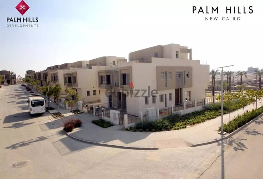 I own a 128 sqm apartment, fully finished, in Cleo, Palm Hills, Fifth Settlement, near Al-Rehab and Madinaty. 2