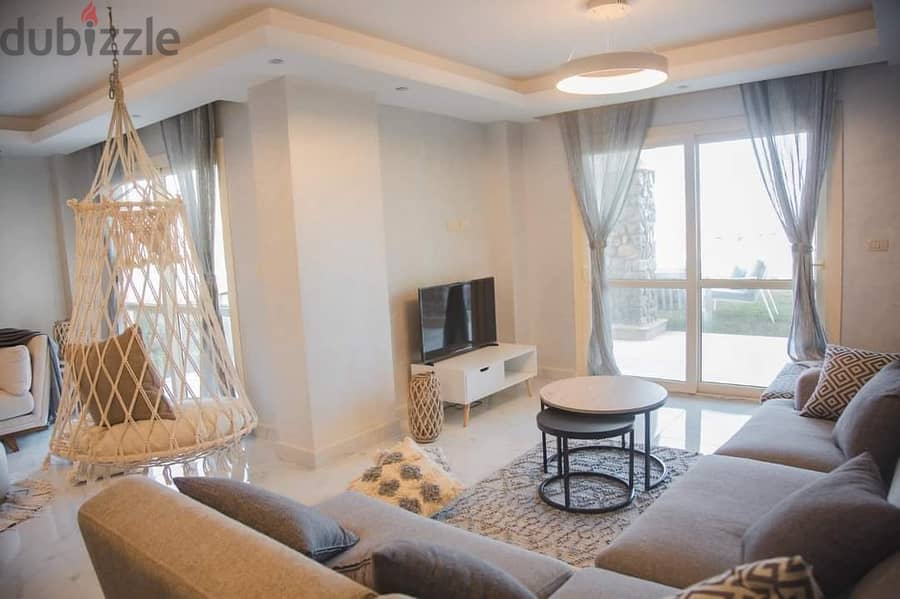 Chalet for sale ready to move fully finished 150 sqm Sea View  in La Vista Gardens, Ain Sokhna 1