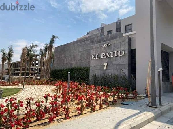 Apartment with garden for sale, immediate receipt, fully finished, in El Patio 7 La Vista Compound 5