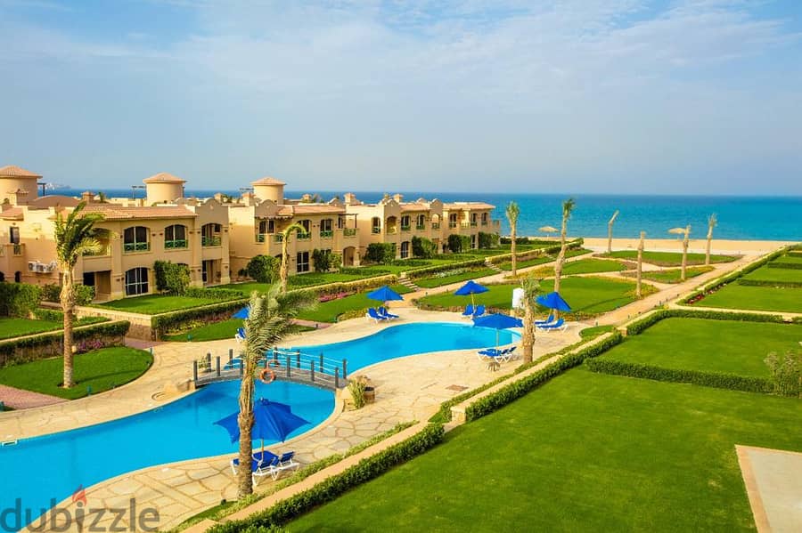 Ground chalet with a private garden and very high-end finishes directly on the sea in the most prestigious village in Ain Sokhna in La Vista Gardens 9