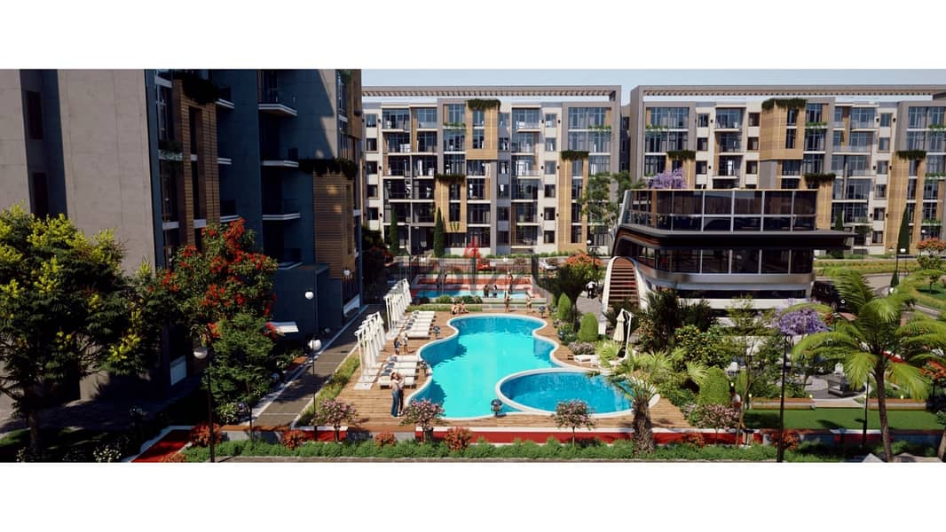 In the Fifth Settlement, own your apartment with a 10% down payment in Valencia Valley Compound next to Hyde Park 11