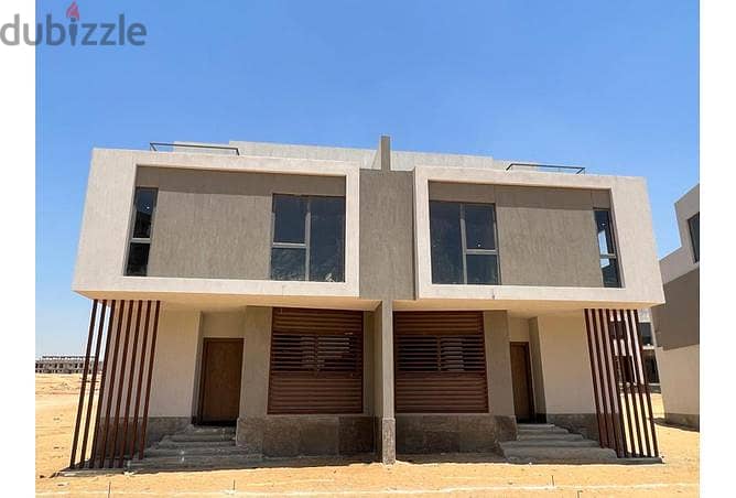 Twin House for Sale Directly on Lagoons and Greenery Landscape with Down Payment and Installments in Vinci by Misr Italia 1
