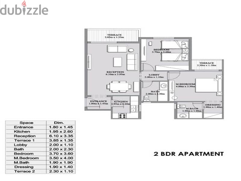 Lugar - شقة بتيراس للبيع بمقدم مليون جنية فقط  و تقسيط المتبقي علي 8 سنين 1