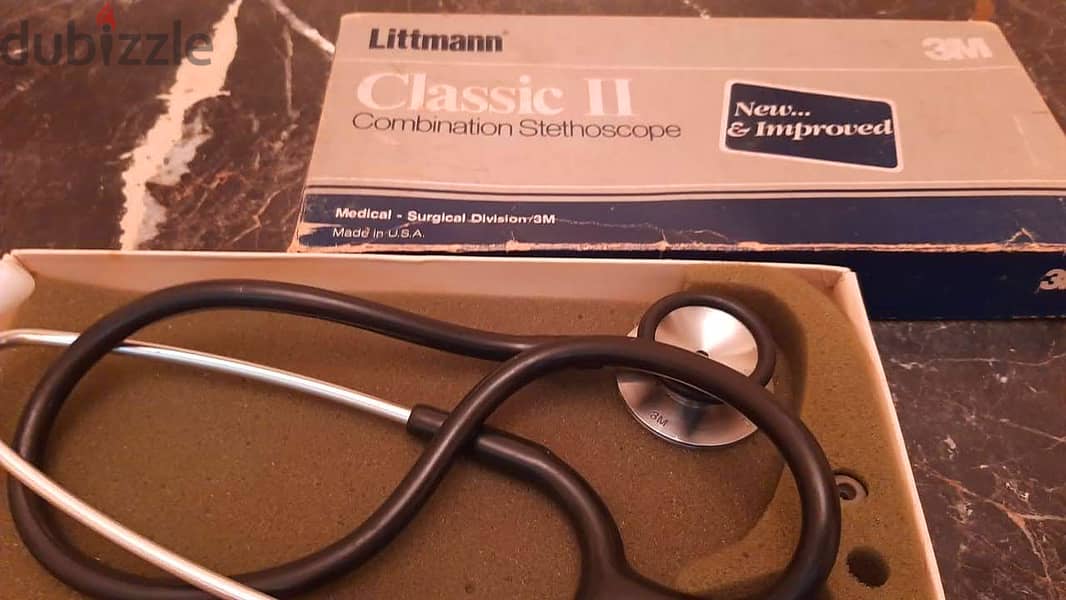 للمتخصصين فقط . سماعة كلاسيك 3M Littmann  Made in USA 28 Inch بالعلبة 0