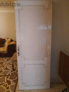 باب غرفة خشب بدون حلق