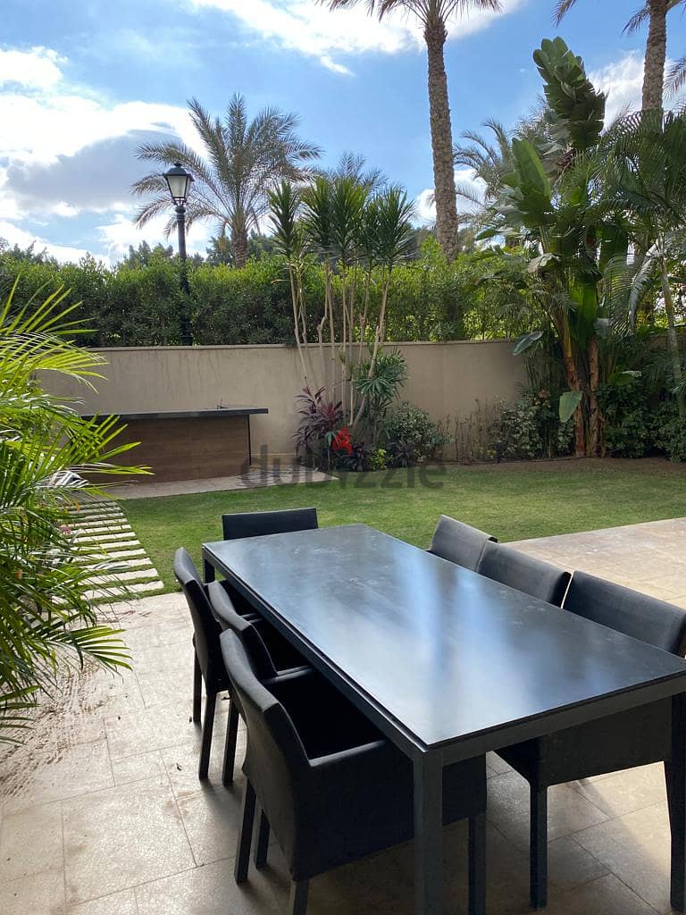 For Rent Furnished Apartment With Garden in Compound Katameya Heights 1