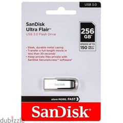 فلاش ميموري SanDisk Ultra Flair USB 3.0 بسعة تخزين 256 جيجا بايت