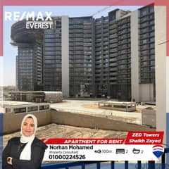 Apartment For Rent With Kitchen & AC's In Zed Towers- ElSheikh Zayed
