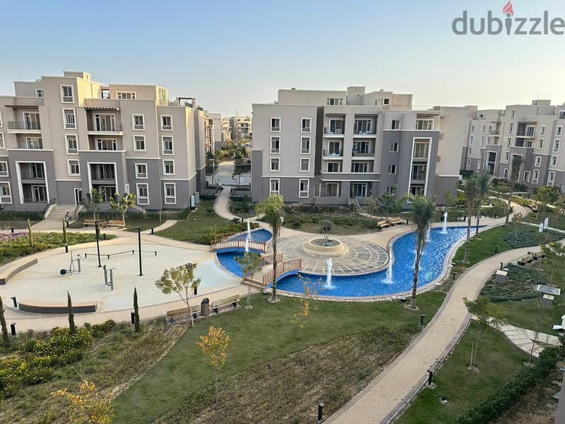 Resale apartment, prime location, semi-finished, in October Plaza Compound in 6th of October 2