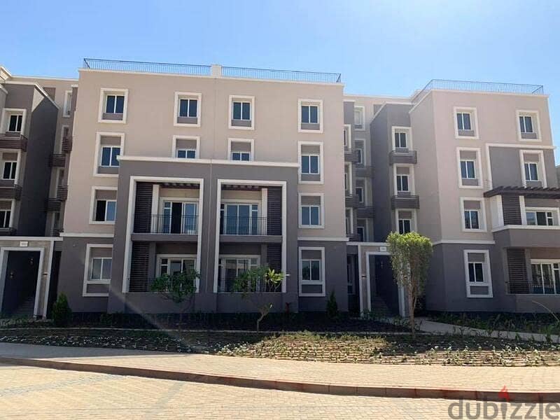 Resale apartment, prime location, semi-finished, in October Plaza Compound in 6th of October 7