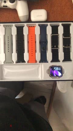 smart watch ultra 8 ساعة سمارت الترا ٨ معاها ٦ ستراب 0