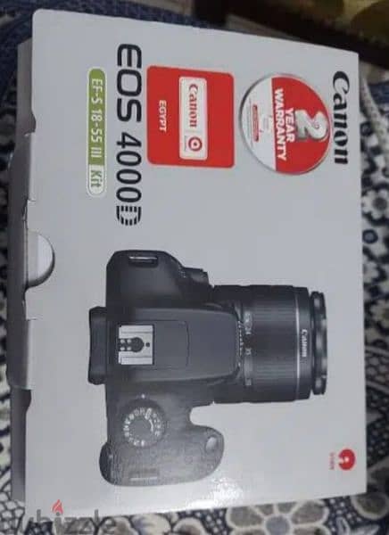 كاميرا Canon EOS 4000D
بكل مشتملاتها الاصليه كما ف الصورة بحالة الجديد 1