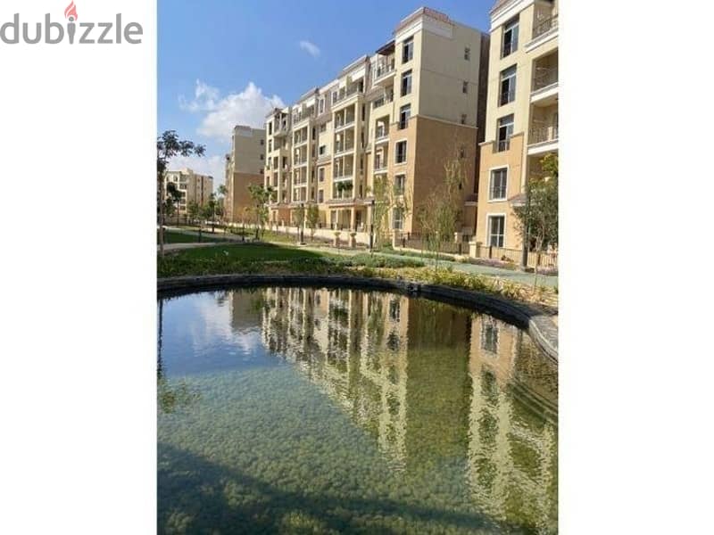 apartment 129 m with garden ready to move finished ,  compound sarai 1