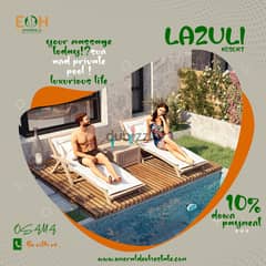As the sun sets, you and your friends enjoy on the roof of your unit with a 10% down payment at Lazuli Resort - Hurghada. 0