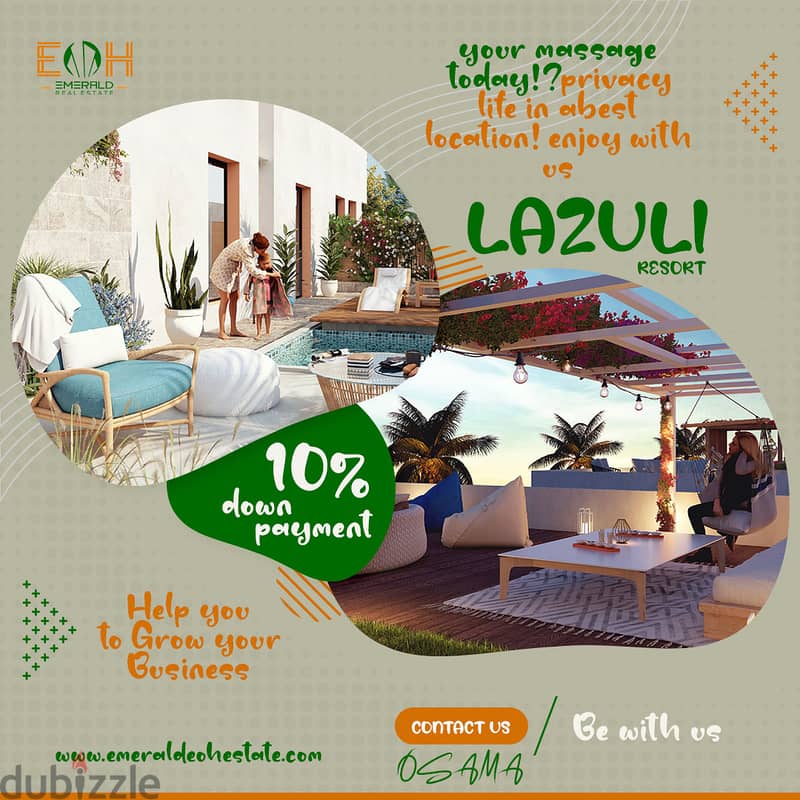 As the sun sets, you and your friends enjoy on the roof of your unit with a 10% down payment at Lazuli Resort - Hurghada. 2