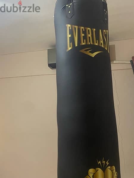 Everlast Filled with Tale Boxing Bag, Black Gold, 150cm بوكسنج باج 4