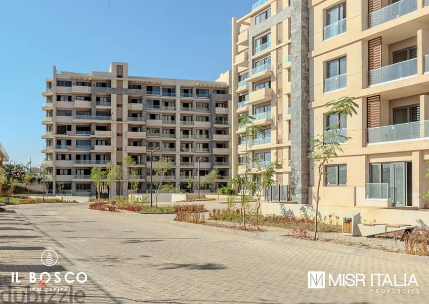 Immediate delivery of apartments of 182 square meters for sale overlooking a garden and a swimming pool in IL Bosco - El Bosco - New Administrative Ca 6