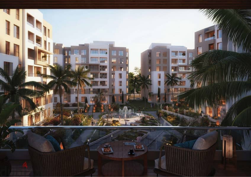 "With a minimum down payment of 5% a finished 205 square meter apartment in Rosail compound, Future City, on the Suez road 2