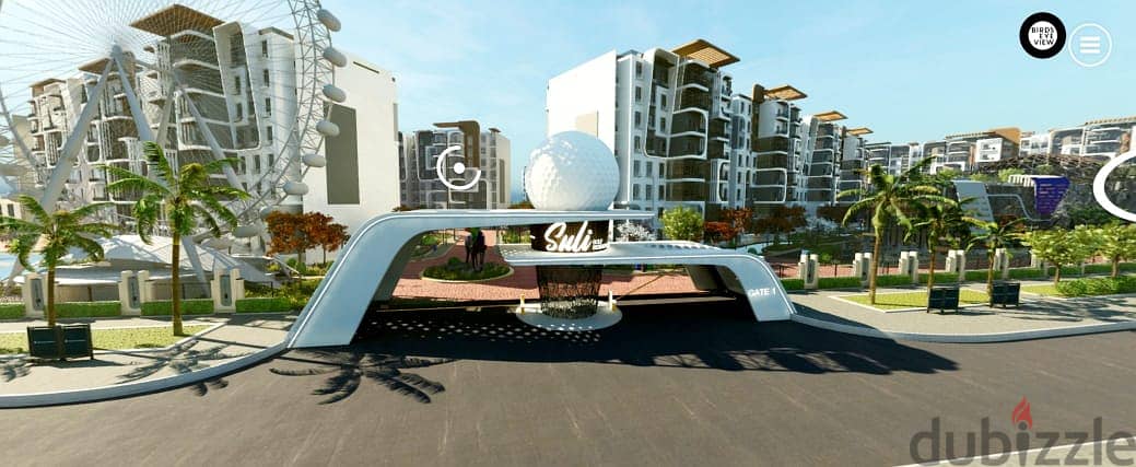 Own a 195m² apartment in Suli Golf Compound, New Administrative Capital, with installments spread over 84 months and a 19% discount. 2